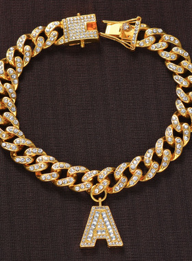 Hip Hop A-Z Initial Bracelet Charm Jewelry Hand Men's