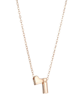 New Fashion Tiny Heart Dainty Initial Necklace Gold Silver