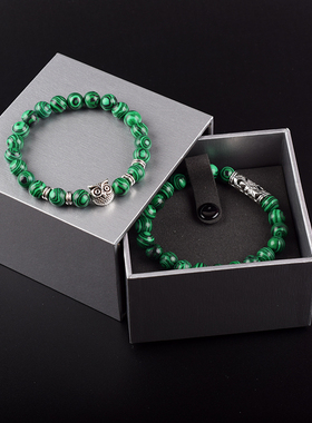 Couple Natural Tiger Eye Weathered Stone Stainless Steel