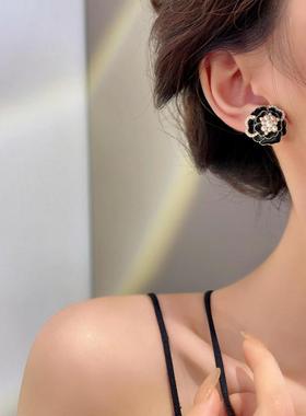 Sweet Girl Earrings Sales Camellia Small Fragrance Pearl