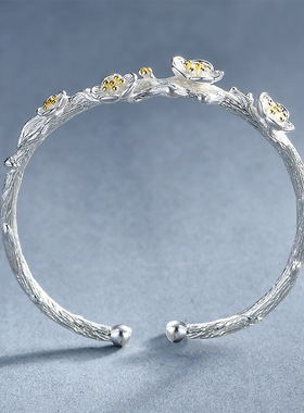 Sterling Silver Simple Personality Retro Female Fashion