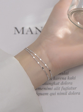 stainless steel Double-Layer Chain Bracelet For Women