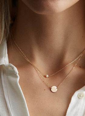 Vintage Gold Color Simulated-pearl Choker Necklaces Women