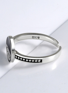 Korean style Thai silver old s925 silver ring female persona