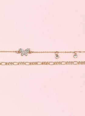 Boho Anklet Foot Chain Summer Bracelet Tassel Crystal