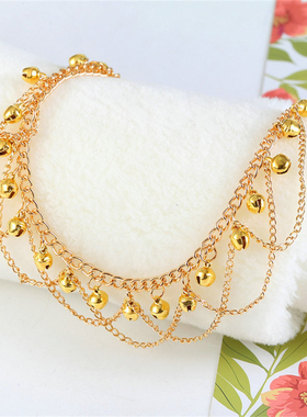 New Tassel Chain Bells Pendant Anklet Gold Color Anklet