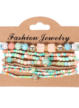 2024 3-4pc/set Fashion Multilayer Crystal Stone Beads Tassel