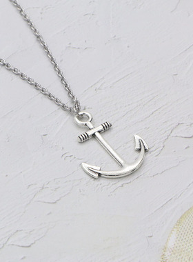 New Jewelry Rudder Anchor Pendant Couple Necklace Vintage