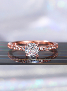 Wedding Band Eternity Rings Women Brilliant Round Zirconia