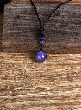 Nature Royal Amethysts Pendant Necklaces Women Natural Bead