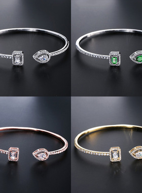 Trendy snake punk pear shape 925 sterling silver adjustable