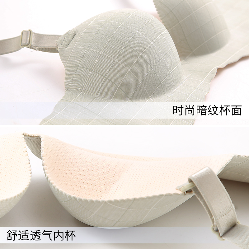 性感少女聚拢无钢圈薄款上托文胸 竹可馨文胸