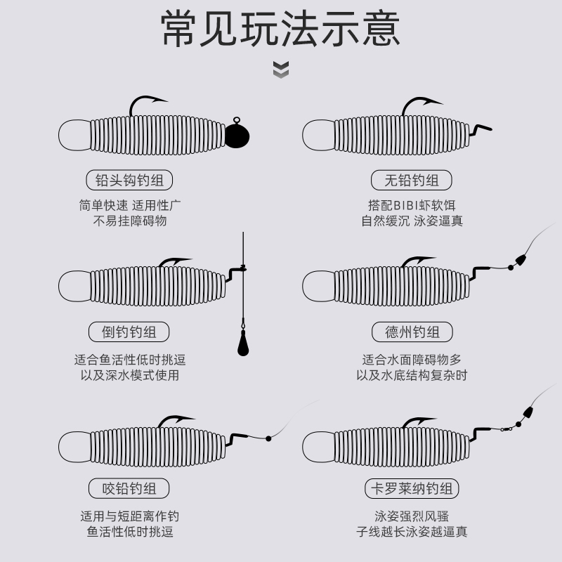 AIGEMA路亚土豆软饵缓沉水鲈鳜黑鱼打黑坑无铅飘落蜂蛹加盐假软虫 - 图3