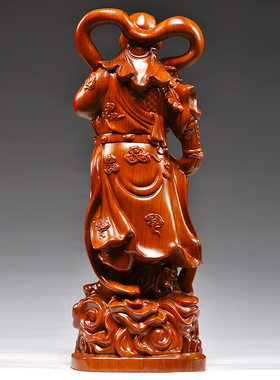 花梨木雕珈蓝韦陀菩萨佛堂供奉