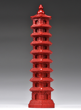 实木质9层文昌塔书房装饰工艺品