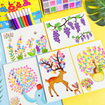 Hand Finger Painting Child Drawing Graffiti Creative Baby Finger Print Paint Print Paint Imprinted Clay Printed Terrace Kindergarten Birthday Present