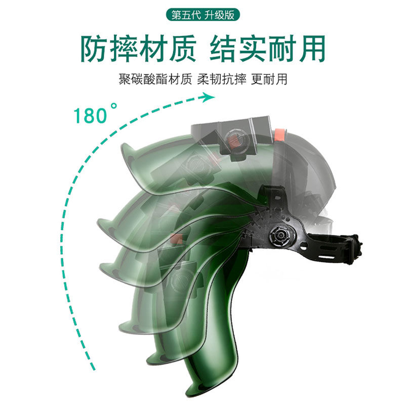 电焊面罩防护罩焊工自动变光眼镜专用头戴式全氩弧焊轻便焊帽帽子 - 图3