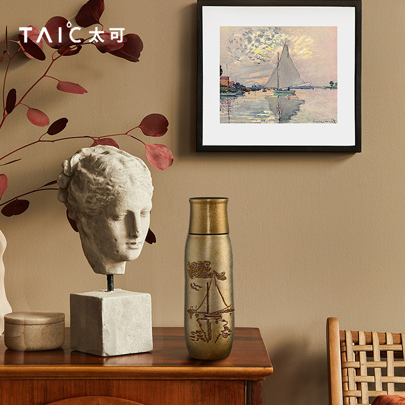 TAIC太可纯钛保温杯送领导轻奢高档水杯手工錾刻钛艺焖茶杯390ml,淘宝优惠券,粉丝福利购,淘宝优惠卷