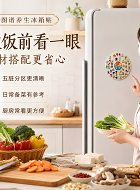 亚克力磁吸养生冰箱贴五脏六腑贴