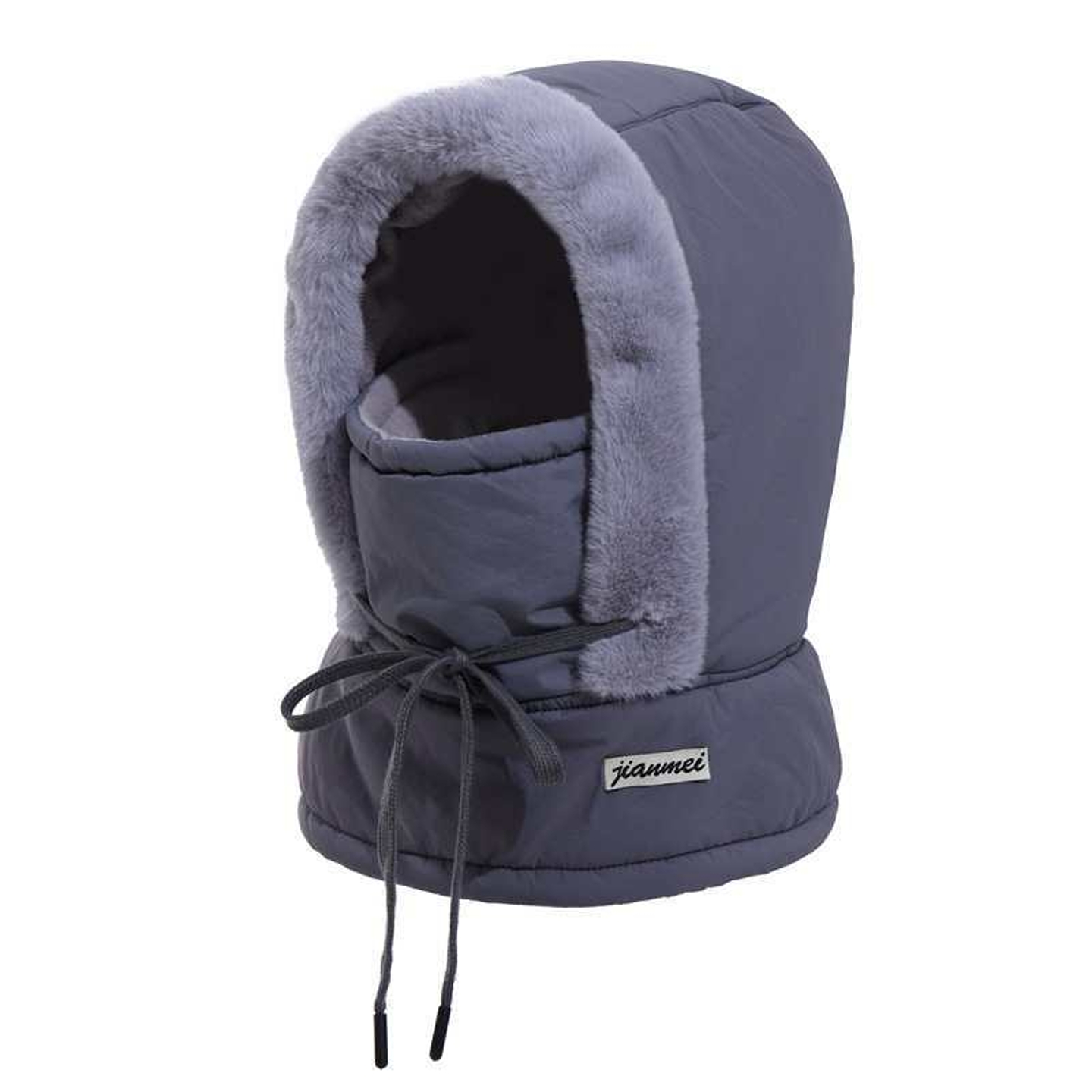 冬季保暖雷锋帽子加绒加厚防寒面罩围脖一体帽户外防风骑行包头帽-图3