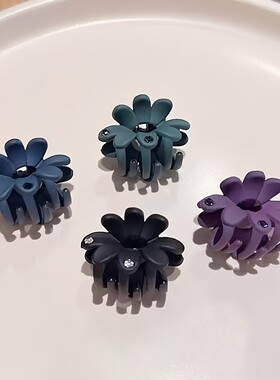 气质盘发抓夹刘海侧边夹花朵发夹