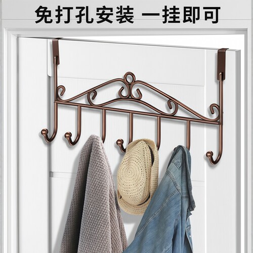 门后挂钩免打孔墙上挂衣架神器门上挂架壁挂子强力无痕衣服帽衣钩 - 图2