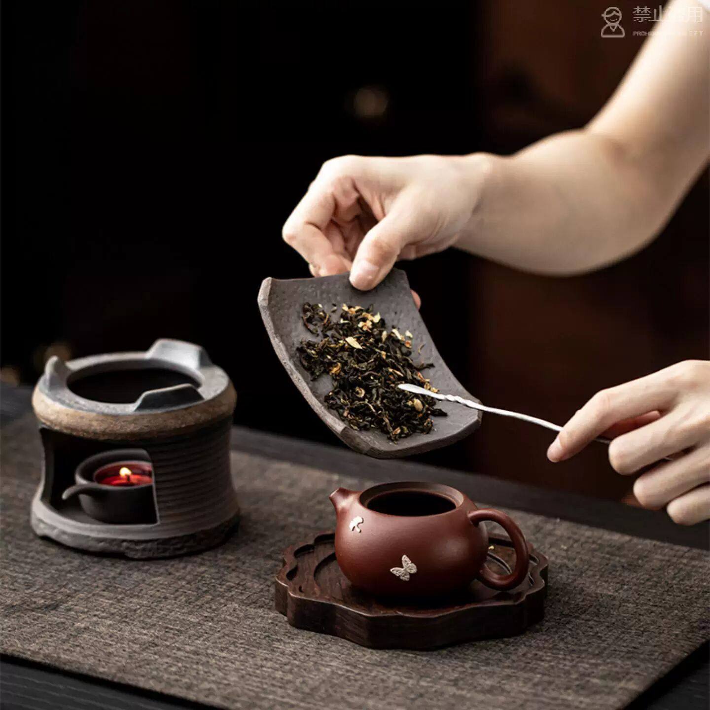 瓦片熏香炉 手作日式粗陶香薰壁炉蜡烛加热底座鼠尾草雪松家用氛,淘宝优惠券,粉丝福利购,淘宝优惠卷