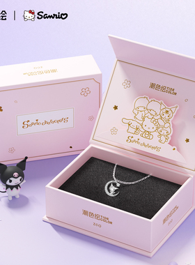 潮色绘库洛米项链女生纯银小众