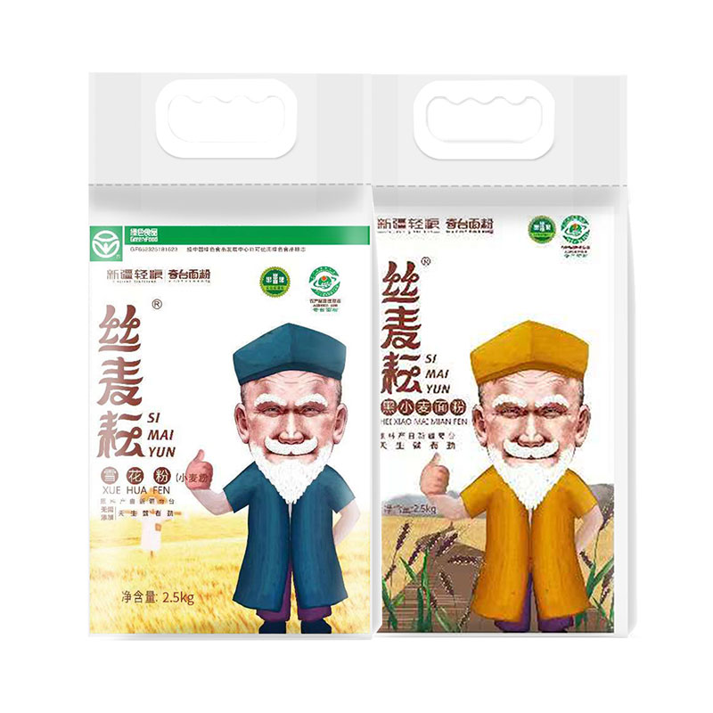 丝麦耘新疆奇台面粉10斤 筋道面粉雪花粉黑小麦粉低筋面粉家庭 - 图0