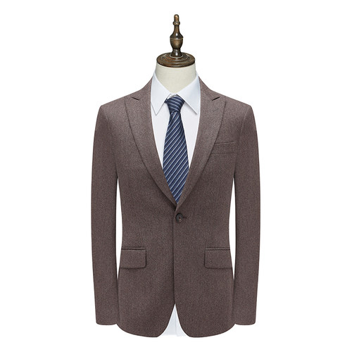 B1552鸟男式春秋西服 意大利绵羊毛一粒扣双开衩商务西装 223006 - 图3