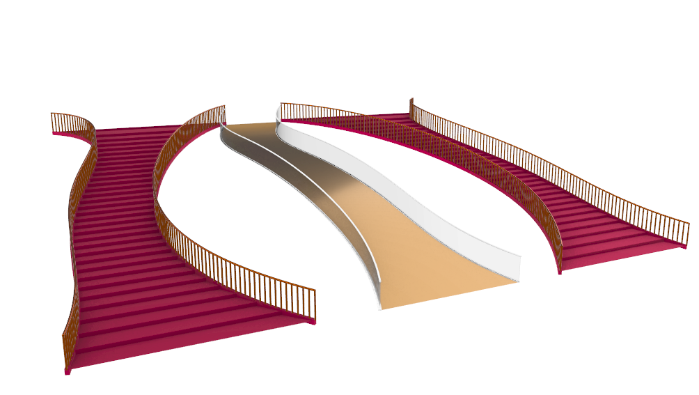 一键生成双曲线楼梯模型+栏杆模型犀牛grasshopper插件可控踏步-图3
