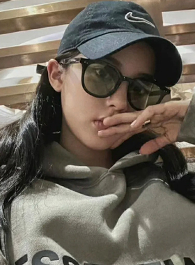 墨镜潮牌绿色网红个性风太阳镜