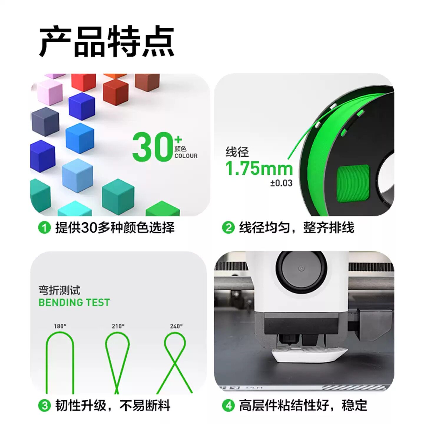 3D printing consumables PETG transparent color, suitable for Chuangxiang Tuozhu 3D printer consumables 1.75mm wire diameter coiled wire, high toughness, smooth wire output, anti-knotting, multi-color wired coils for worry-free use