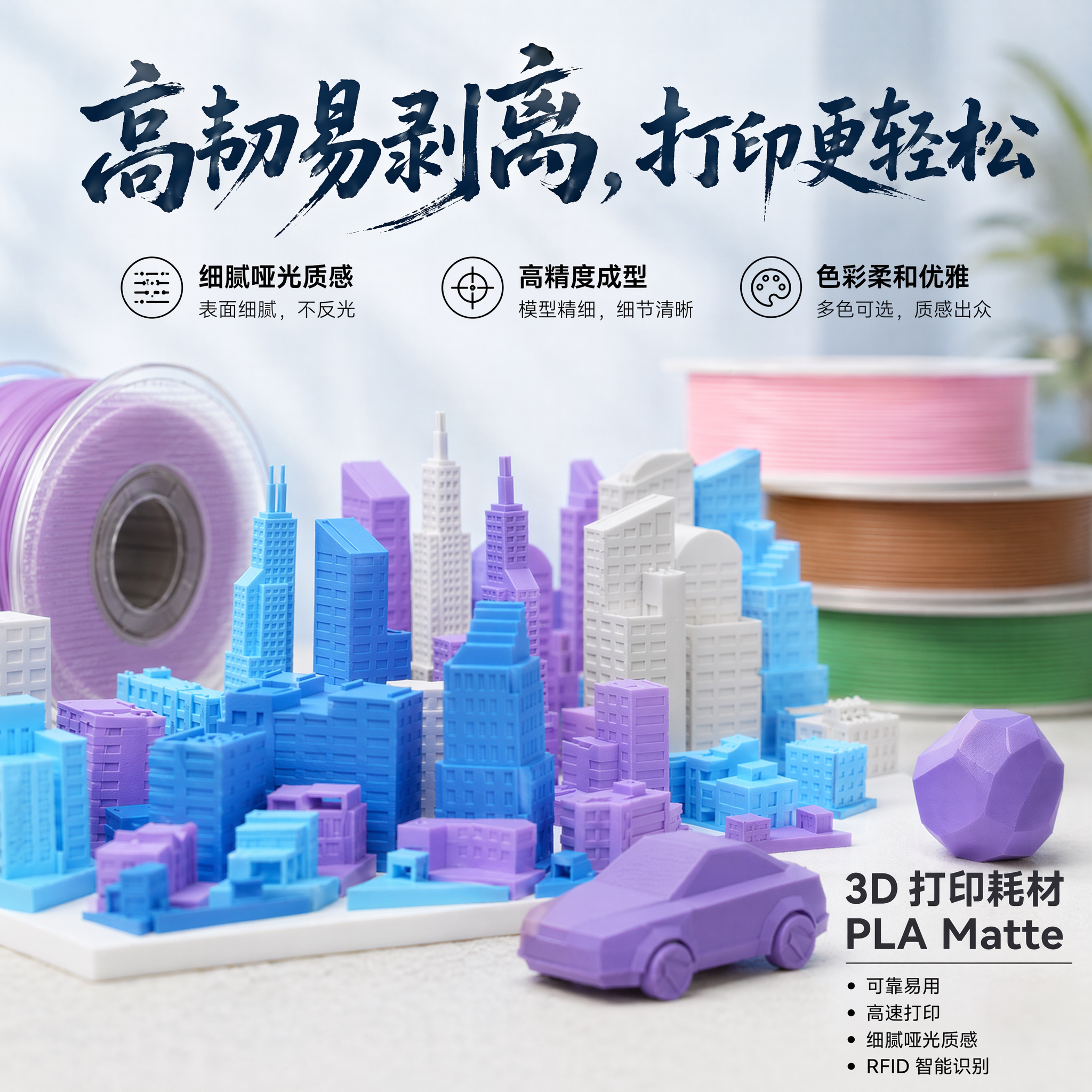 3D printer PLA matte high-tenacity wire 1.75mm