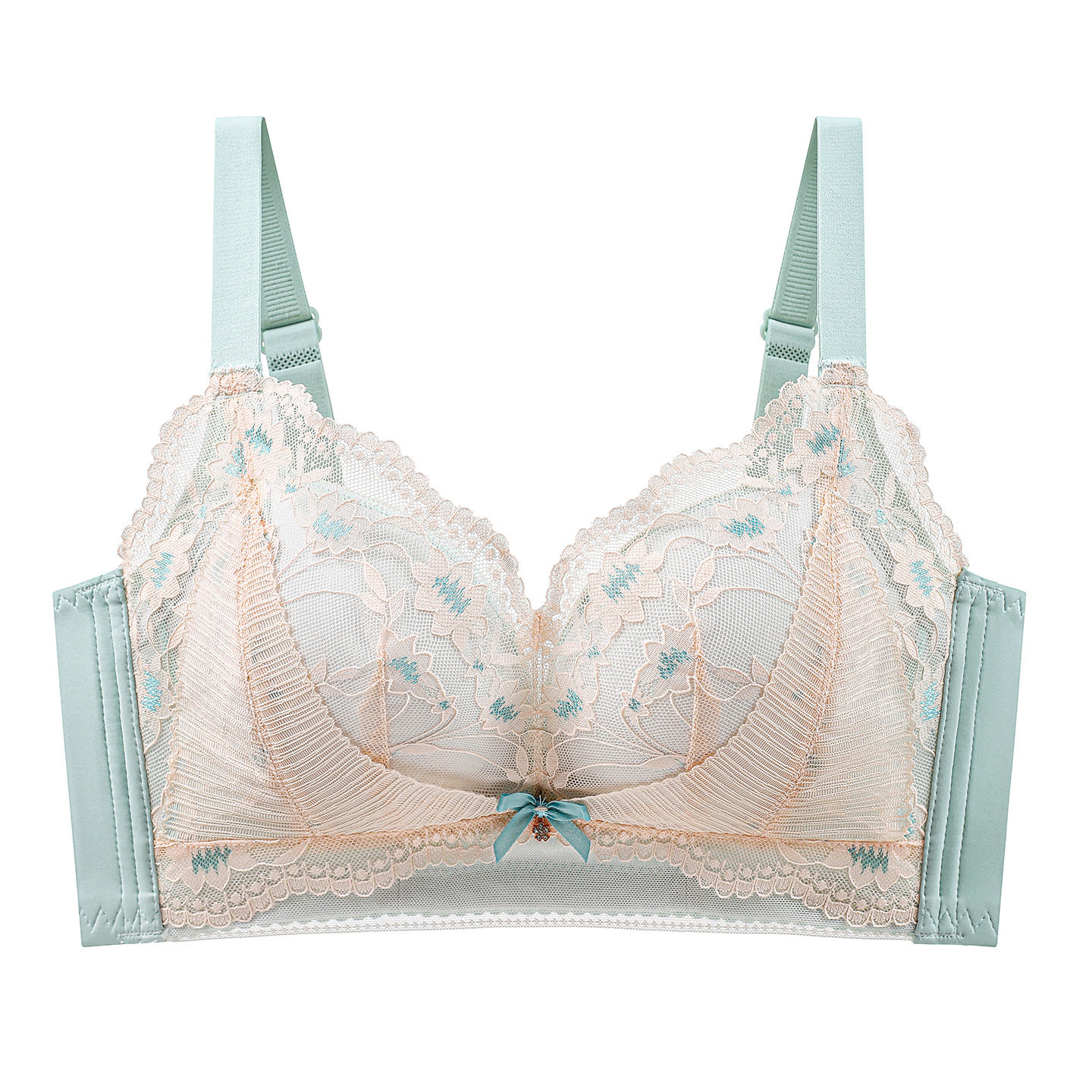 性感撞色加厚5CM手掌杯蕾丝内衣女小胸聚拢显大防下垂收副乳文胸,淘宝优惠券,粉丝福利购,淘宝优惠卷