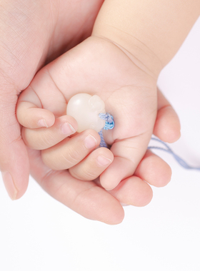 和田玉如意锁吊坠长命锁