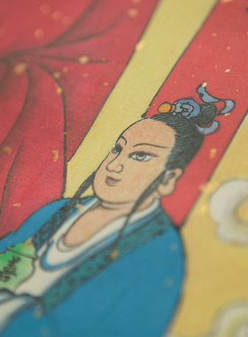 司命灶君灶公灶王爷灶神原创画像贴画厨房新春杨柳青春节中堂年画
