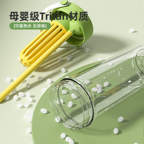 bablov花伴森大容量便携吸管杯女生水杯高颜值泡茶杯子夏季饮水杯 - 图1
