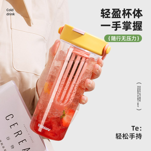 bablov花伴森大容量便携吸管杯女生水杯高颜值泡茶杯子夏季饮水杯 - 图3