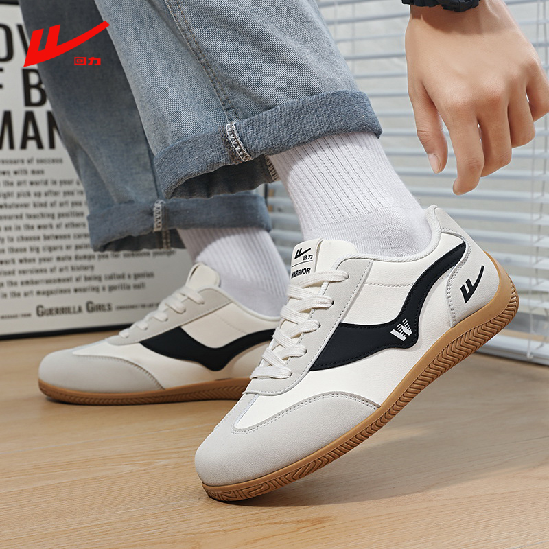回力德训鞋子男鞋2025新款秋季运动休闲鞋男士轻便百搭T头小白鞋 - 图1