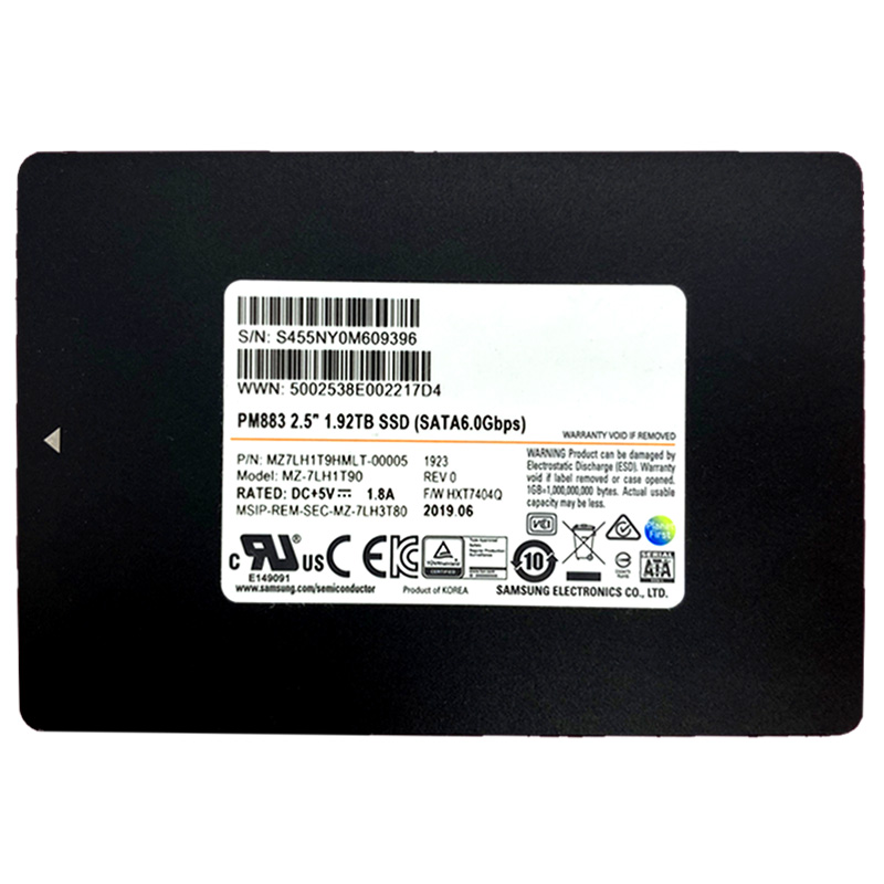 Samsung/三星 PM883 1.92T 企业级固态硬盘 SSD SATA服务器SM863A - 图3