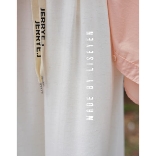 LISEYEN设计师款 炒夯版型 本期Bi入垂感夯夯裤女夏季宽松休闲裤 - 图0