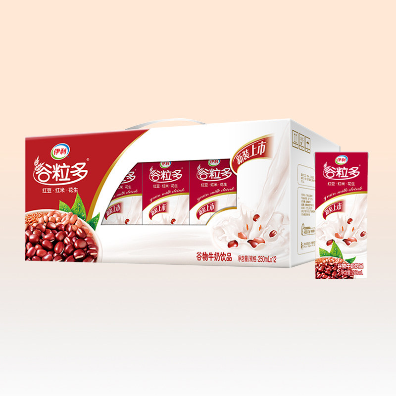 伊利谷粒多红谷多250ml*12盒牛奶 翔达食品含乳饮料