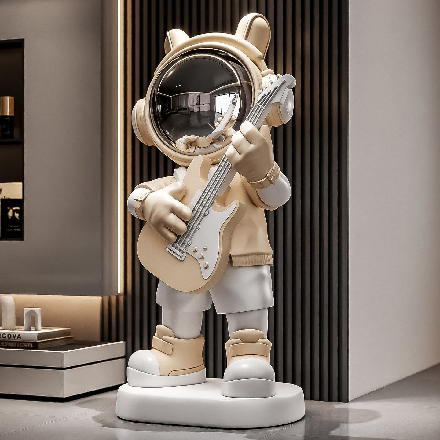 轻奢吉他太空人客厅落地摆件大型宇航员电视柜沙发装饰品乔迁礼物,淘宝优惠券,粉丝福利购,淘宝优惠卷