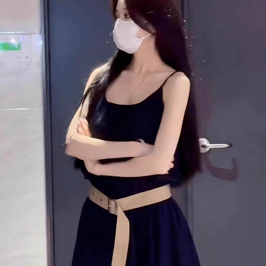 ROUJE RSUA 法式裙子新款性感显瘦遮肉小个子减龄吊带连衣短裙,淘宝优惠券,粉丝福利购,淘宝优惠卷