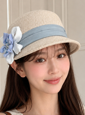 法式优雅夏季防晒显脸小女士盆帽