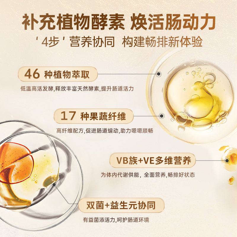 HERB健康本铺DOKKAN ABURADAS酵素香槟金加强版herb植物酵素60粒