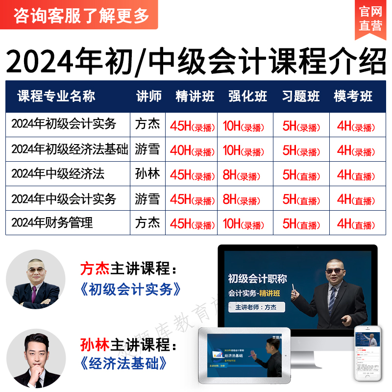 2024年初级中级会计职称考试视频课件教材精讲班题库网络课程杨菠-图1