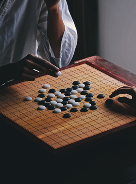 康御红小叶紫檀X香榧木围棋盘