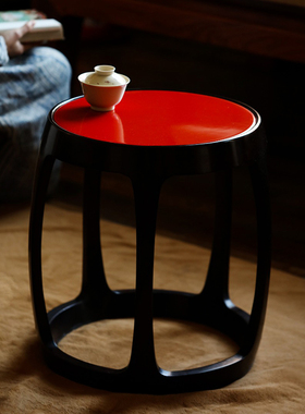 康御红赞比亚血檀鼓凳【大漆】